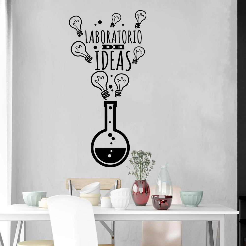Lighting Decoration Ideas For Home - สเปนห้องปฏิบัติการไอเดียหลอดไฟสติ๊กเกอร์ติดผนังรูปลอกห้องปฏิบัติการห้องเรียนโรงเรียนห้องนอนตกแต่งบ้าน