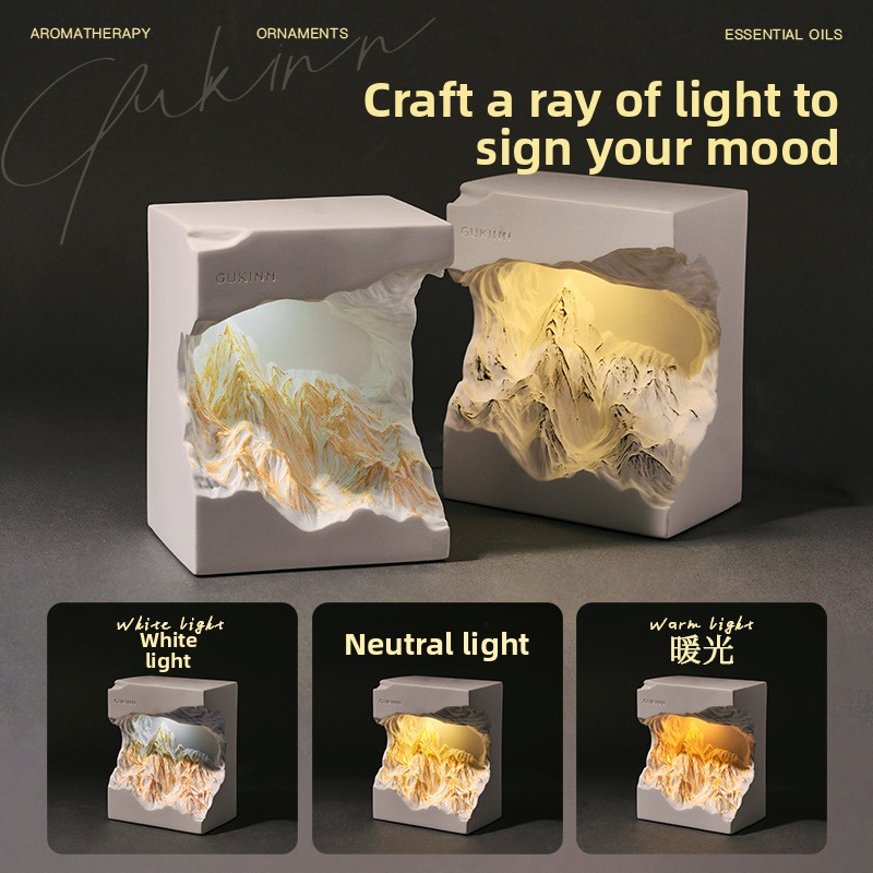 โคมไฟกลางคืนยิปซัมพร้อมเครื่อง - Lighting Decor Sunrise บทวิจารณ์และราคา