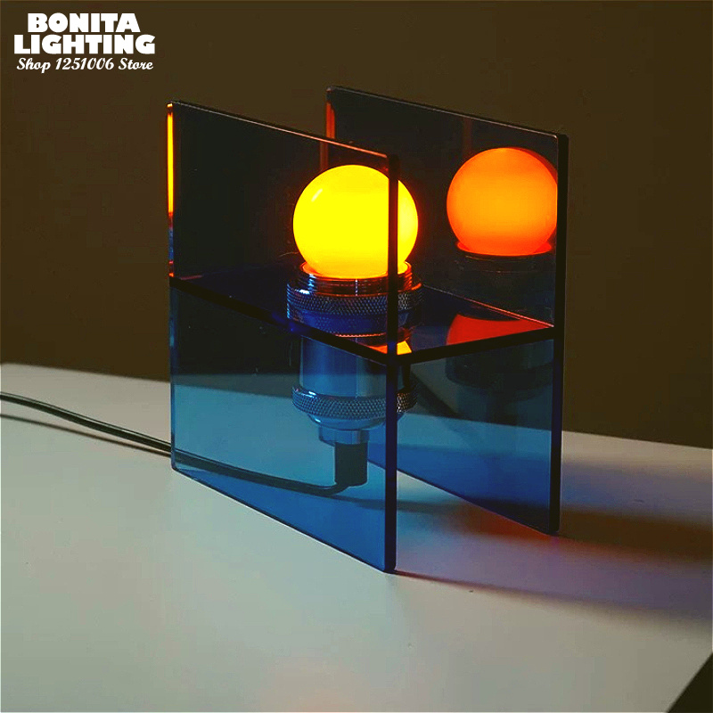 โคมไฟตั้งโต๊ะอะคริลิกทรงเรขาคณ - Lighting Decor Sunrise บทวิจารณ์และราคา