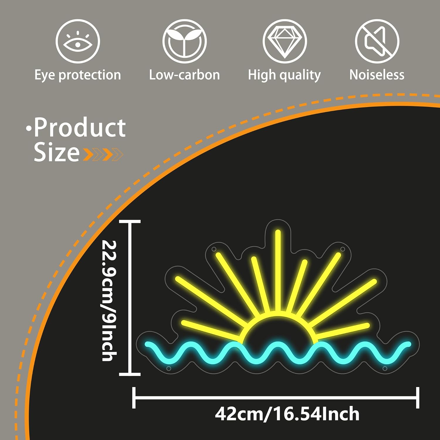 ป้ายไฟนีออนรูปพระอาทิตย์ขึ้นแล - Lighting Decor Sunrise บทวิจารณ์และราคา