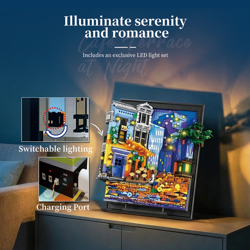 ตัวต่อรูปภาพร้านกาแฟกลางคืน 26 - Lighting Decoration Ideas For Home บทวิจารณ์และราคา